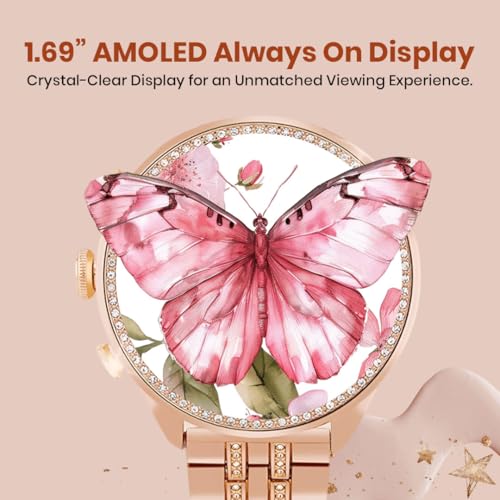 Image of GAMESIR Luxury Round Dial GEN 12 Smart Watch 1.69 inch AMOLED Display with High Resolutions Bluetooth Calling Multiple Watch Faces & Sports Mode Newest & Smartwatch for Women & Men (Diamond Gold)