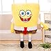 zcm Peluche poupée Éponge Bob 80 Cm en Peluche Jouet Doux De Bande Dessinée Jouet pour Enfants Poupée Cadeau d'anniversaire Décoration De La Maison