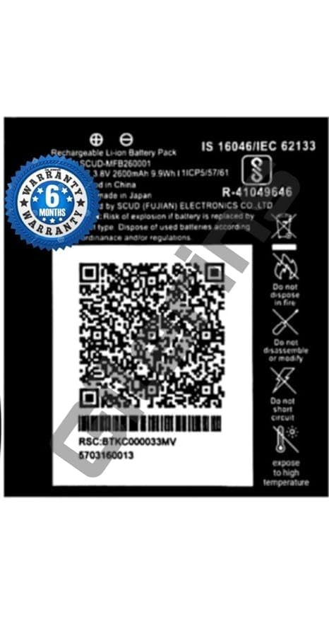 Image of Original MFB260001 Battery for Reliance Jio 4G Router JioFi 3 (JMR540, JMR541) JioFI 4 (JMR1140) Battery with 6 Month Warranty** (HH282)