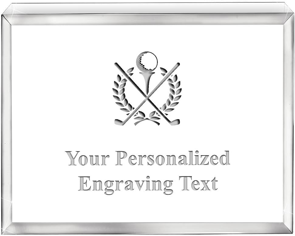 Crown Awards Personalized Acrylic Trophy, 4" X 3" Engraved Horizontal Billboard Acrylic Award
