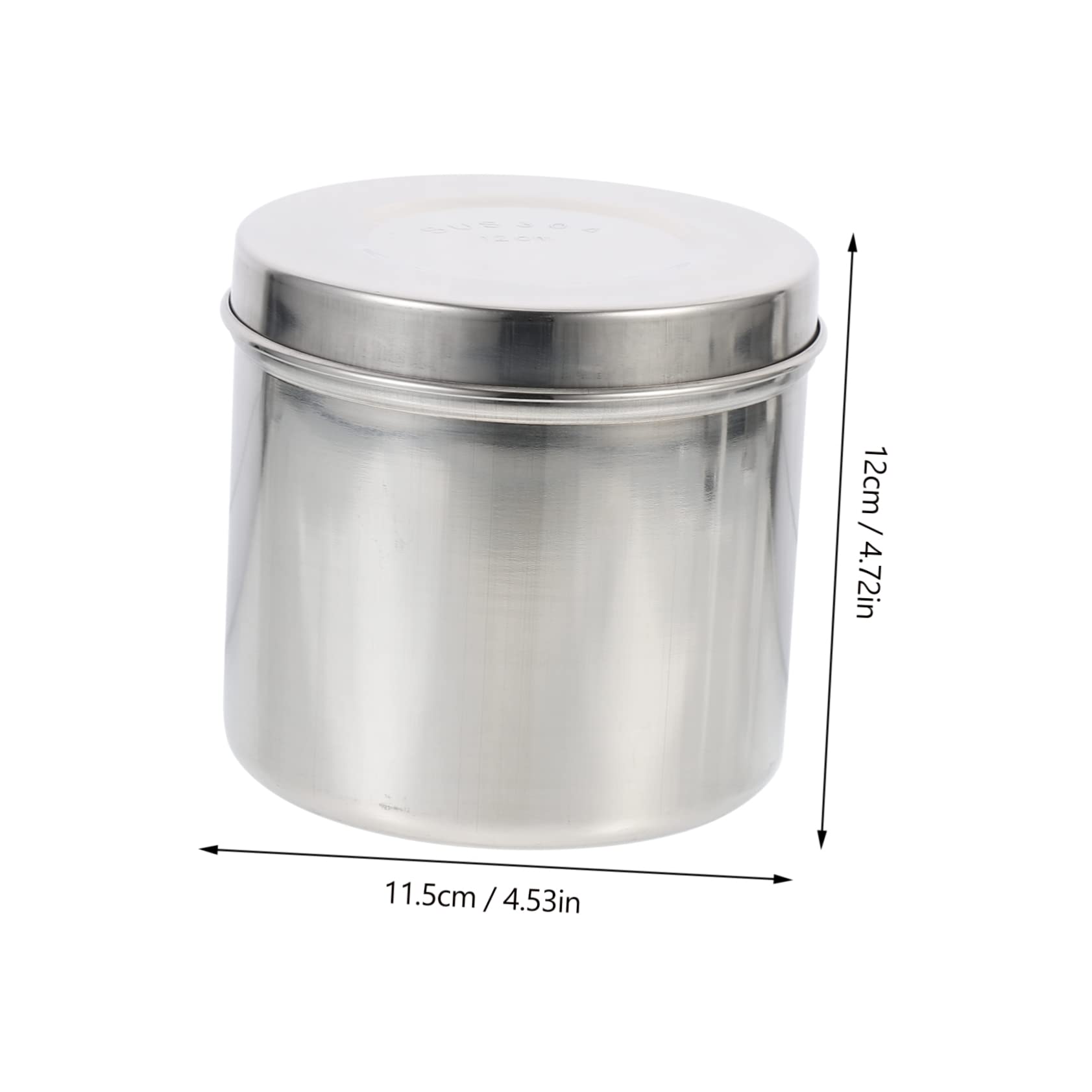 Garneck Small Airtight Jar Cotton Ball Tube Holder Stainless Steel Dressing Jar