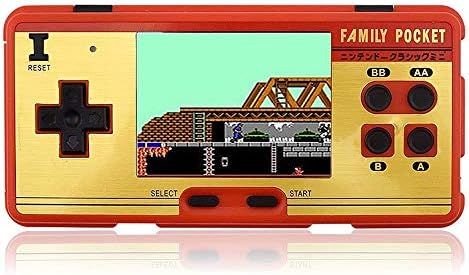 WZNANA Retro Handheld Game Console, Family Pocket Video Game Console 3.0 Inch Screen 638 Classic Games ,Can Connect to TV Play-Red