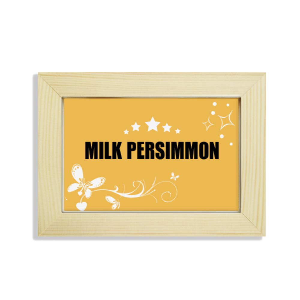 Pintura de alimentos vegetales con marco de fotos de madera para decorar el escritorio de casa