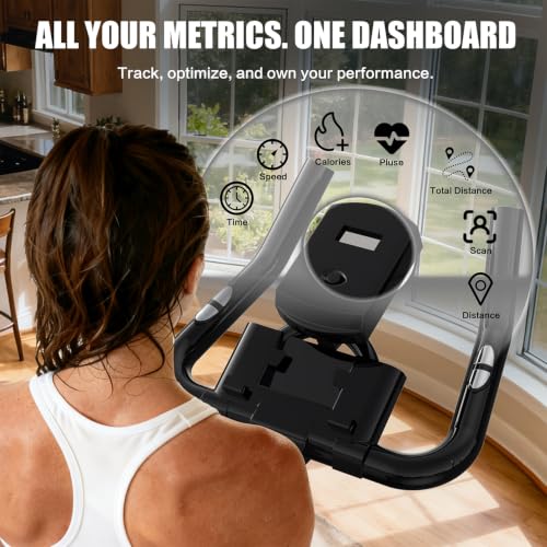 Image of Exercise Bike Indoor Stationary Bike with Bluetooth Cycling Bicycle for Home Gym 300 lbs Weight Capacity Adjustable Seat /Handlebar for Office Cardio Workout