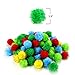 TKOnline 100 Pieces Assorted Color Sparkle Balls Glitter Tinsel Balls My Cat's All Time Favorite Toy Pom Ball for Cat Toys, Cat Balls, Pom Balls Cats, Sparkle Balls for Cats