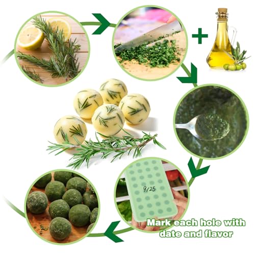 Image of AIERSA 2Pcs Silicone Molds for Herb-Infused Oil Cubes, 32 Cavity Candy Gummy Molds with Lids & 2 Droppers for DIY Circular Gummies, Homemade Herbal Blocks, Jello, Pralines Caramels