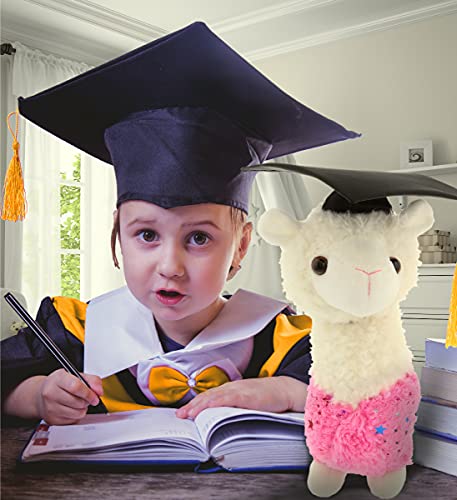 Dollibu Sparkle Llama Graduation Plush Toy - Soft Graduation Stuffed Animal Dress Up With Gown & Cap With Tassel Outfit - Gift With Personalization - 11.5" Inches #TOP6