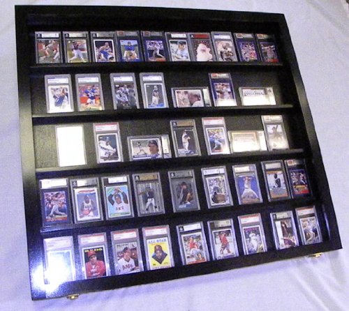 Baseball Card Dsiplay Case For Graded Cards 50 Deep Black #TOP6