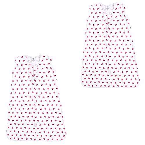Image of Luvable Friends Unisex Baby Sleeveless Jersey Cotton Sleeping Bag, Sack, Blanket, Ladybug Jersey 2-Pack, 12-18 Months