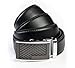 Platinum Hanger Mens Genuine Leather Dress Belt - Automatic Sliding Buckle Ratchet Belt, Adjustable Track Belt, Black-026