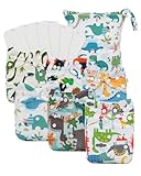 Babygoal Baby Adjustable Reuseable Pocket Cloth Diaper Nappy 6pcs + 6 Inserts 6FB16