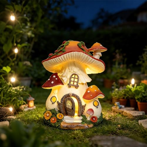Lampe figurine en résine haut de gamme résistante aux intempéries pour une cour élégante