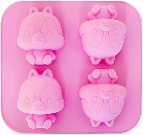 Miniatura 2 de 2 moldes lindos para pastel de ardilla, mini molde de silicona para hornear magdalenas, molde de chocolate para dulces, hecho a mano, jabón,