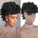 Aisaide Afro Curly Mohawk Wig With Deep...