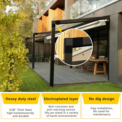 Image of 3-Way 15 Degree Pergola Brackets,L-Shaped Right Angle Corner Bracket for 4 inchx4 inch(Actual:3.5 inchx3.5 inch) Indoor & Outdoor Wood Beam,DIY Slant Bracket for Pavilion,Gazebo,Porch,Deck,Cabin (2Pack)