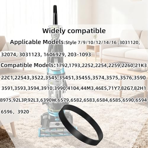 Upright Vacuum Cleane Belts 3031120,Suitable for Replacement Bissell Vacuum Cleaner Parts 1606929，3031123,2031093， 32074，3031120,Belt fits Styles 7/9/10/12/ 14/16 (1 Pcs) — 사진 3