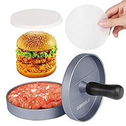 GWHOLE ハンバーガープレス パティ作り 肉プレス 手軽にパテが作れる キッチン用品 調理用品 ワックスペーパー 100枚入れ