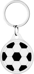 AXFEE Apple AirTag Cases, Silicone Airtag Keyring, Anti-Fall Anti-Scratch Portable AirTag Protective Leather Cases Locator Tracker for Keys, Kids, Pets (Airtag Not Included)