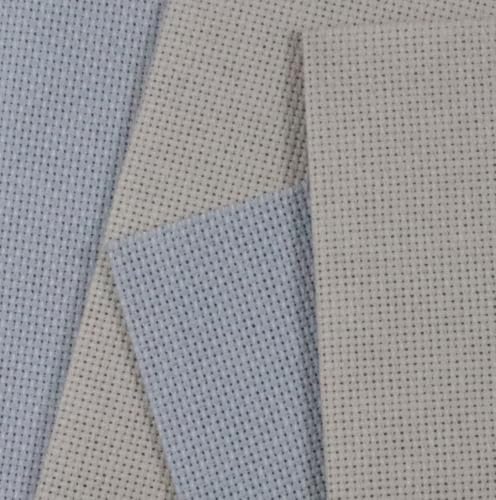Image of KCS 4 /6 pc of 12 inch x 18 inch 18 Count Cotton Aida Cloth Cross Stitch Fabric (4 pc, Pearl Grey+Light Grey)