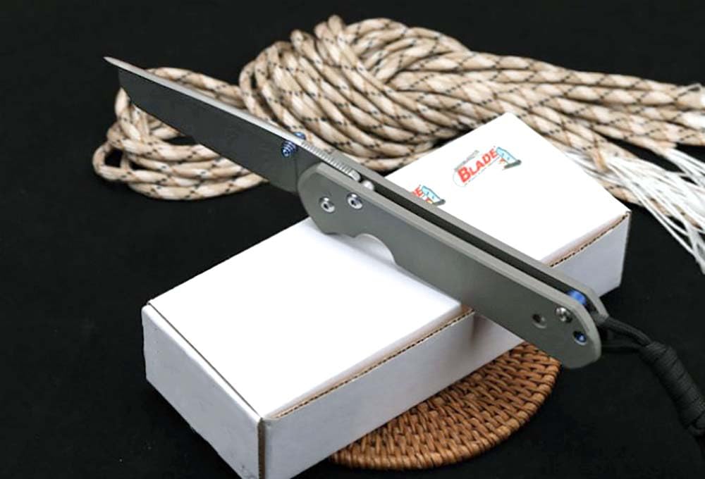 Klappmesser 8.27" Taschenmesser slim aus stahl s35vn & Titan, Outdoor Survival Messer Camper Jagdmesser,Scharfes Einhandmesser praktische,Titanlegierung messer edc mit clip Scheide,geschenk für männer