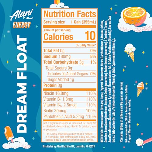 Alani Nu Dream Float Sugar Free Energy Drink (Pack of 12) - image 3