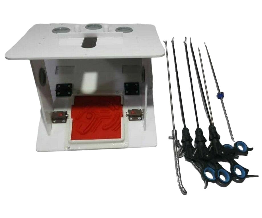 Laparoscopic Simulator Endo Trainer Endotrainer Model Box Foldable Surgical Suture Practicing Training Instruments Set Kits 8Piece