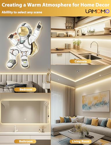 Image of Lamomo COB LED Strip Lights, 32.8Ft Natural White Dimmable Self-Adhesive Led Rope Light with Remote, Flexible Cuttable Waterproof 4000K Silicone Neon Tape Light for Bedroom,Indoor, Cabinet, 10mm Width