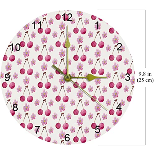 Horloge murale silencieuse rose aquarelle pour créer une cuisine zen - 7