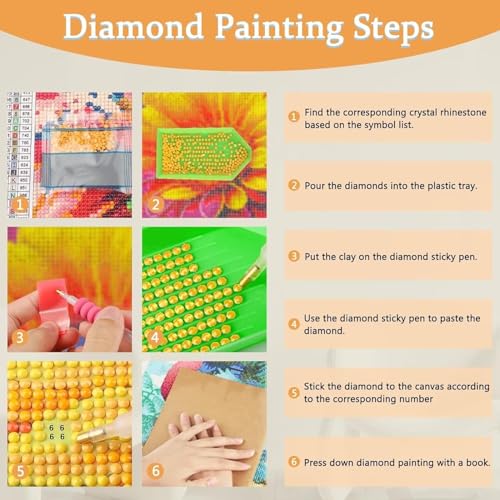 Peinture Diamant Ange 70x140cm pour Décorer un Grand Mur de Salon Vide - 7