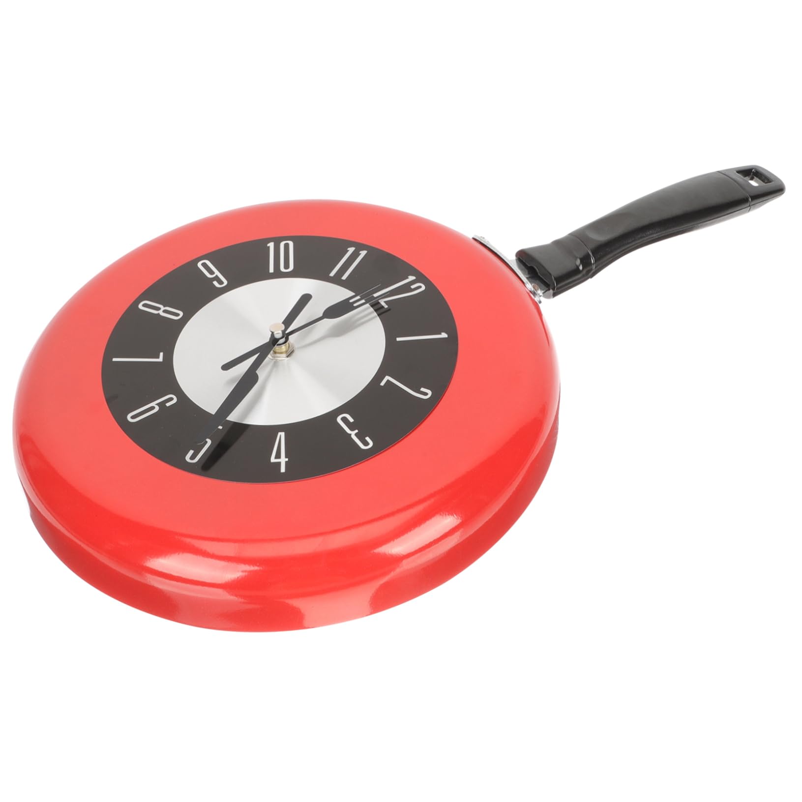 Horloge design élégant en forme de poêle à frire avec mécanisme sans bruit