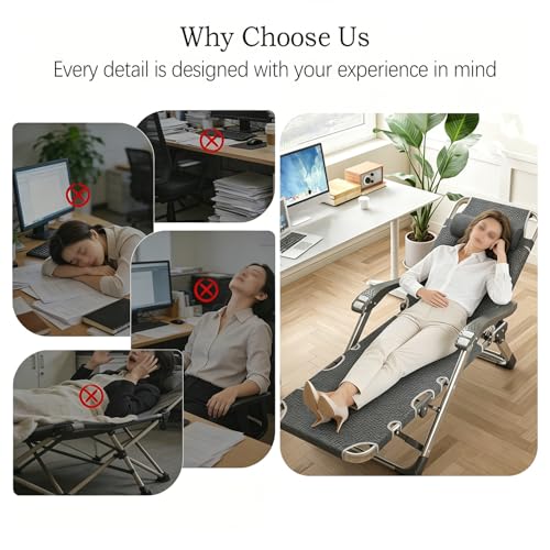 Chaise de camping inclinable et réglable 178cm pour un confort de bronzage optimal