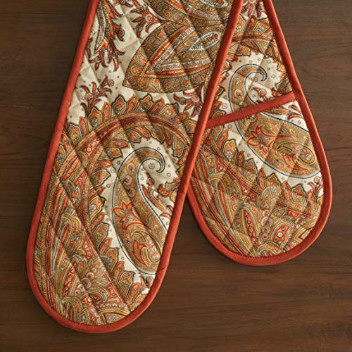 Maison D' Hermine DM005AA01 Double Cooking Gloves 100% Cotton 7 Inch X 35 Inch Double Oven Mitt thumb #5