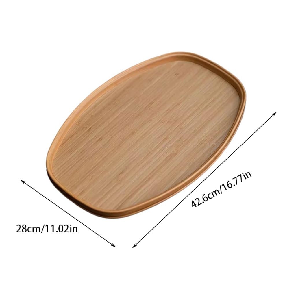 Bandeja Decorativa Moderna Bandeja rectangular de madera, bandeja de té, lugar for tazas, aperitivos, bandeja de almacenamiento de frutas secas, Bandeja de postres for cafetería Bandejas para Servir (