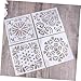 LALADEFIEE 4pcs Elegant Flower Spray Painting Templates Wall Stencils for Painting Tile Stencils Cake Decorating Retro Totem Spray Template DIY Baking Tool