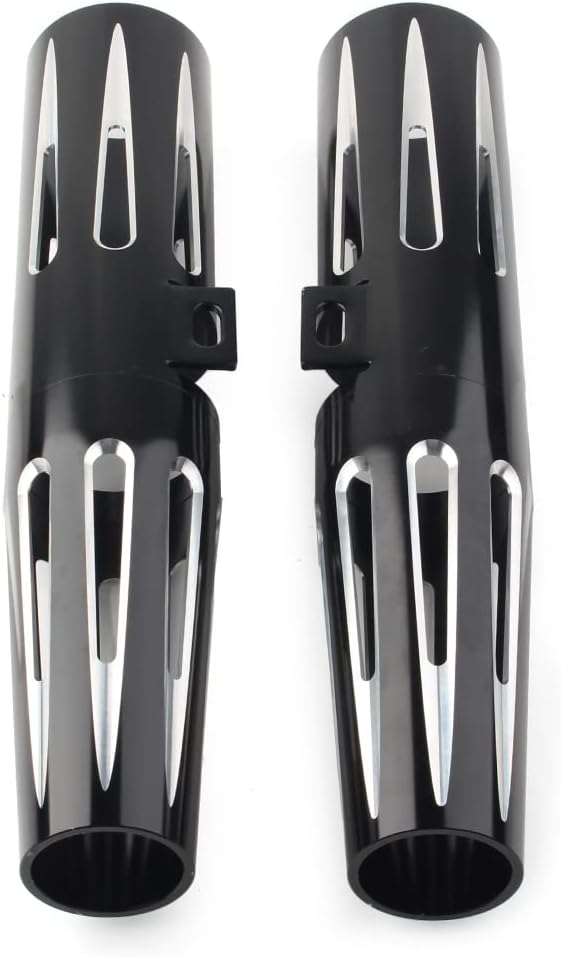 Cnkaka036 Motorbike Fork Boots, Fork Tubes Fork Cover Guard Accessaries for Harley XL 883 1200 2004-2013 Front Ends Powersport