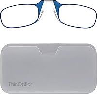 Vista 1 de ThinOptics Gafas de Lectura + Estuche Universal Blanco Marcos Azules, Lectores de Graduación 2.00 Marcos Azules / Estuche Blanco, 44 mm