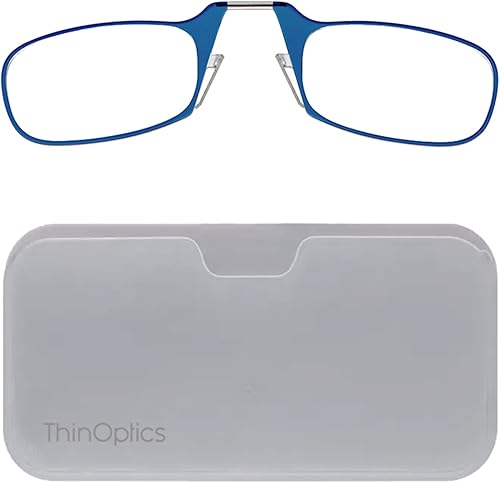 ThinOptics Universal Pod - Lentes de lectura rectangulares con funda para teléfono