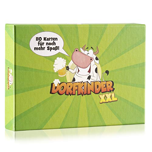 Spielehelden Dorfkinder XXL - Das Trinkspiel für echte Dorfkinder - Als Party Zubehör fürs Festival - Lustige Geschenke für Männer - Trinkspiele Partyspiele ab 18