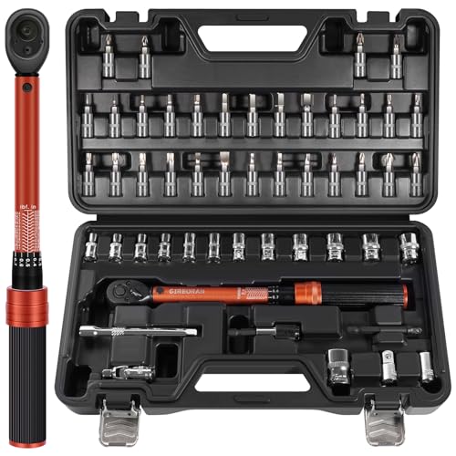GIREORAN 50PCS Bike Torque Wrench Set, 1/4 Inch Torque Wrench(1~25