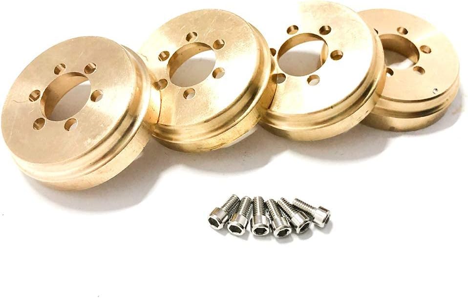 kingsea 4Pcs RC Wheel Brass Weight,260g Internal Brass Wheel Weights Compatible with 1.9inch Wheel 1/10 RC Crawler TRX4 SCX10 SCX10III AXI03007 D90