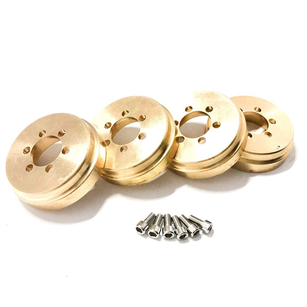 kingsea 4Pcs RC Wheel Brass Weight,260g Internal Brass Wheel Weights Compatible with 1.9inch Wheel 1/10 RC Crawler TRX4 SCX10 SCX10III AXI03007 D90