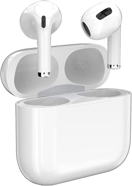 Wireless Earphones,Wireless Earbuds Bluetooth Headphones 5.3,3D Hi-Fi Stereo Noise Cancelling Headphones with Fast Charging Case,Touch Control,30H Playtime for Airp/iPhone