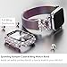 Wingle Magnetic Band for Apple Watch Bands 44mm Series SE 6 5 4 Women Slim Milanese Loop Metal Mesh Strap with Bling Glitter Case Screen Protector Magnetic Clasp Dressy iWatch Bands for
