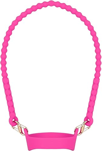 Mango para botella de agua, eslinga para botella de agua, portador, soporte con correa, silicona suave y duradera, se adapta a la mayoría de