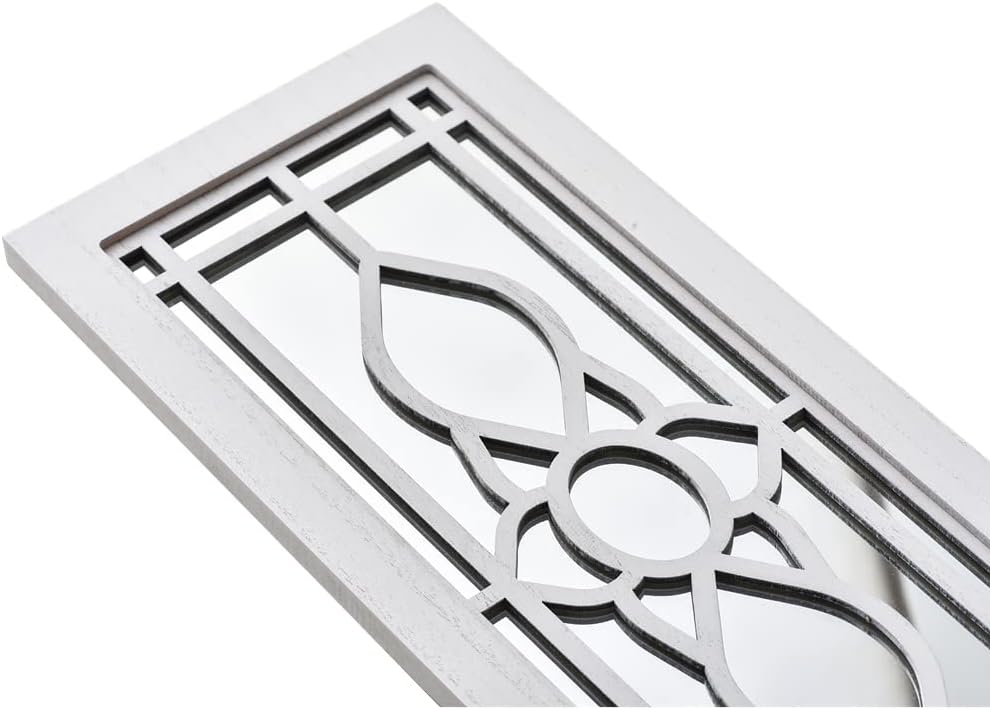 Pibeyer Rustic Wall Candle Holder Set of 2, Wooden Mirrored Candle Sconces, Farmhouse Home Wall Decor for Living Room, Dining Room, Wall Art