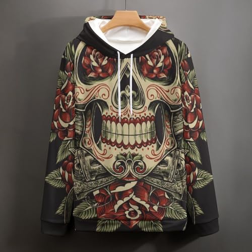 Hoodie Crâne de Fleurs : finis les sweats ternes avec ce pull confortable et chaud - 4