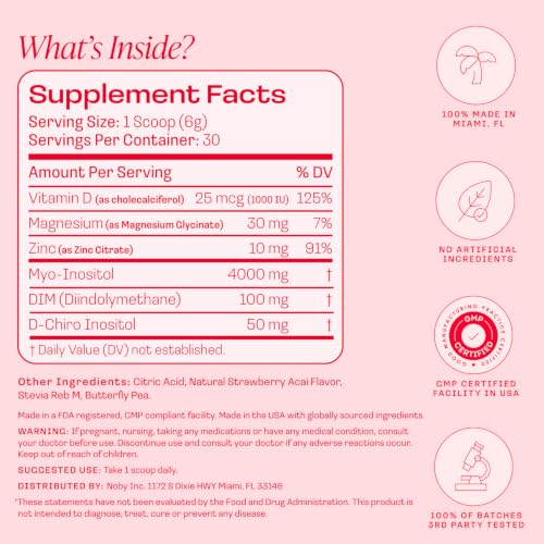 Peach Perfect Inositol Multivitamin Powder