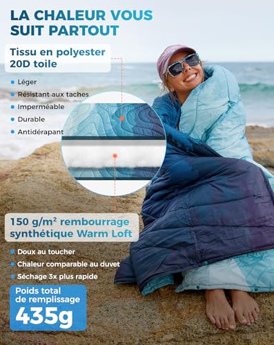 Couverture de camping pliable légère KingCamp couverture thermique extérieure