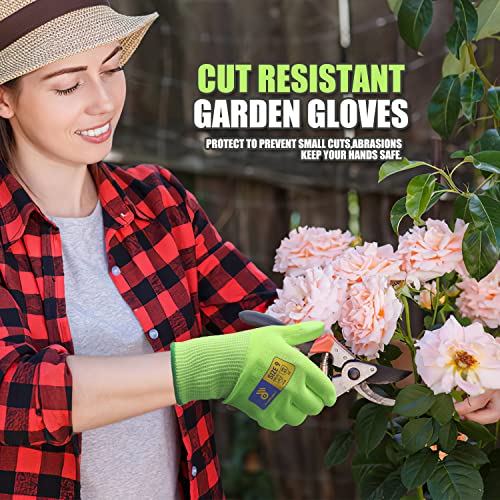 2 Pairs Gardening Gloves For Women And Men Latex Free, Polyurethane Pu Coating Ansi Cut Level 3 Garden Gloves Unisex, Outdoor Protective Gloves For Warehouse, Automotive, Gardening, Landscaping L #TOP1