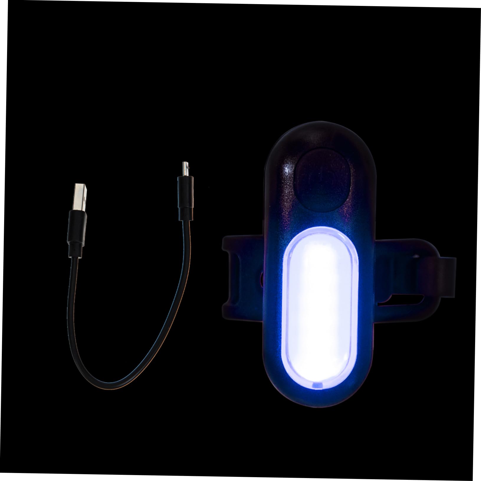 KOMBIUDA 1Set Rechargeable LED Bike Rear Safety Lamp Durable Dog Walking Light with Charging Easy to Install Tail Light for Outdoor Cycling and Night Safety